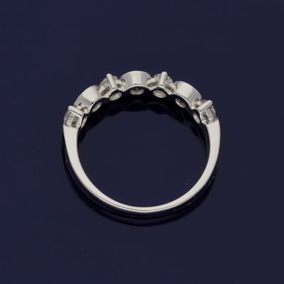 9ct White Gold Diamond Half Eternity Ring
