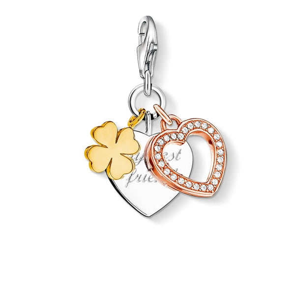 SALE Thomas Sabo Sterling Silver Gold My Best Friend Charm 0906
