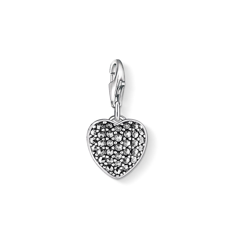 Thomas Sabo Sterling Silver Marcasite Heart Charm 0995-020-11