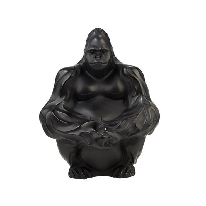 Lalique Gorilla Sculpture – Black Crystal - 10600200