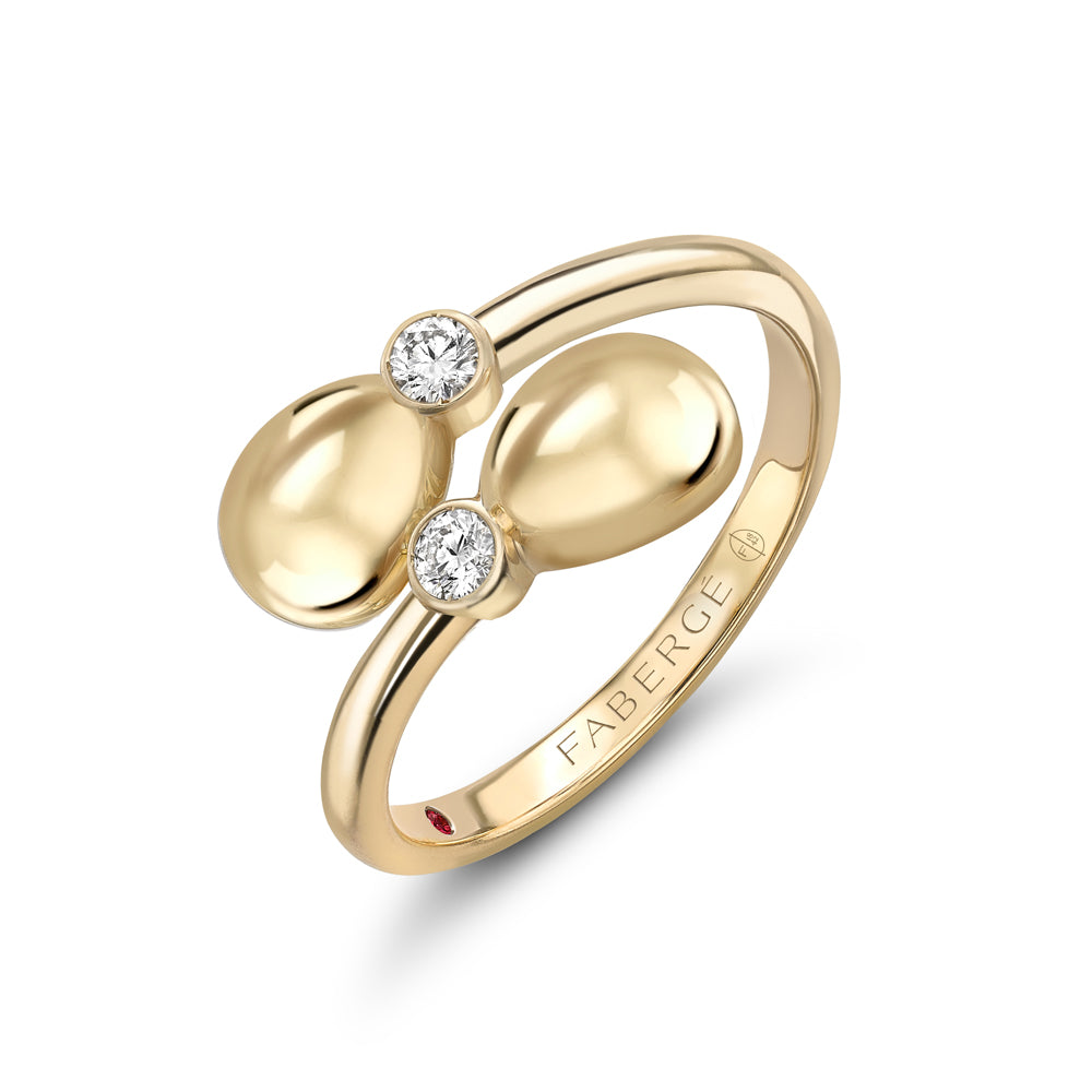 Fabergé Essence Yellow Gold Crossover Ring