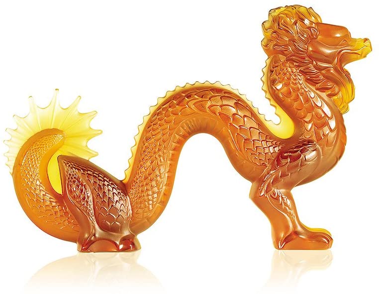 Lalique Large Dragon - Amber Crystal 1214600