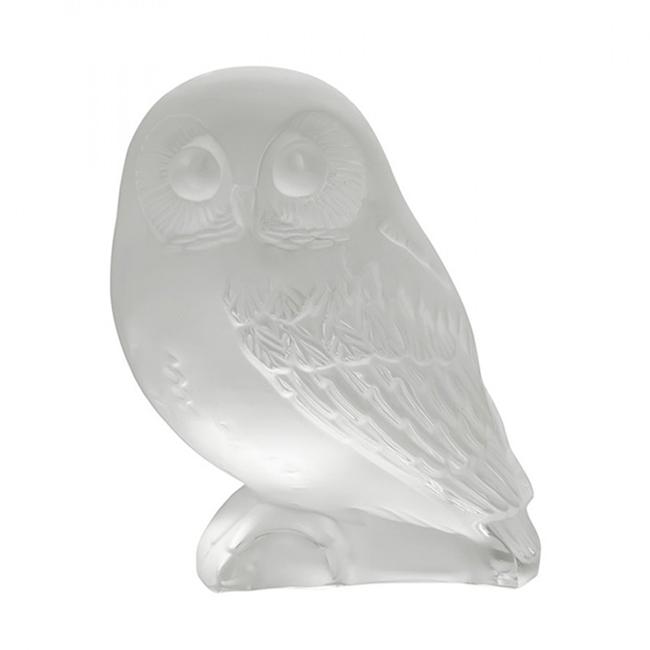 Lalique Shivers Owl - Clear Crystal - 1402100