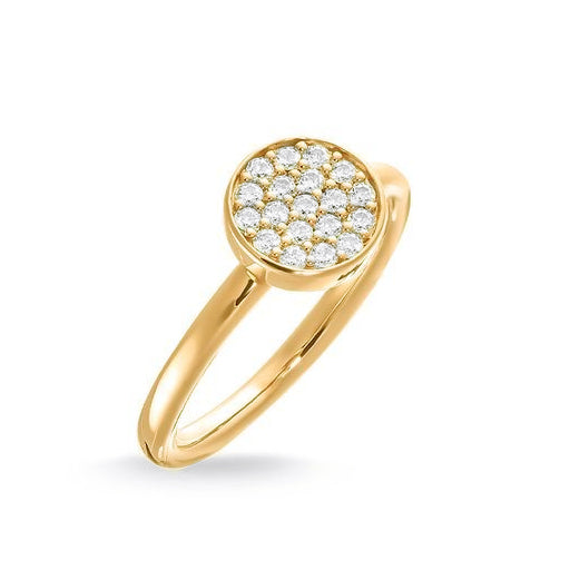 Thomas Sabo Yellow Gold Plated Round Cubic Zirconia Pave Ring TR2050