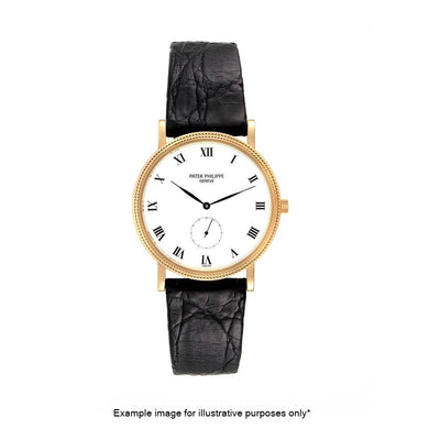 Pre-owned Gentlemen's Patek Philippe Calatrava 18ct Rose Gold Manual Wind Leather Strap Watch, 3919R