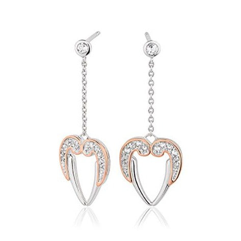 SALE Clogau Seraphina Angel Wing Drop Earrings- 3SDVDE | Gold Arts ...