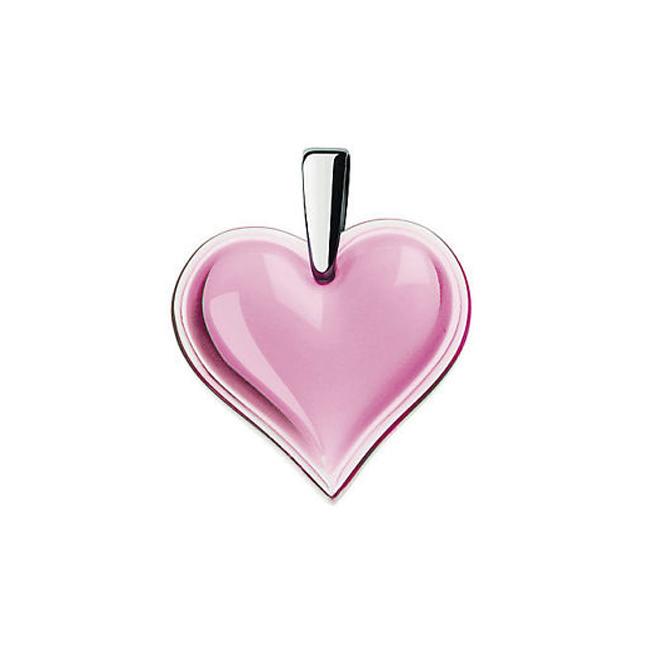 Lalique Amoureuse Beaucoup - Small Heart Pendant - Pink Crystal 6653200