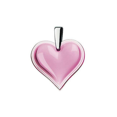Lalique Amoureuse Beaucoup - Small Heart Pendant - Pink Crystal 6653200