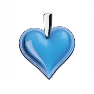 Lalique Amoureuse Beaucoup - Small Heart Pendant - Sapphire Blue