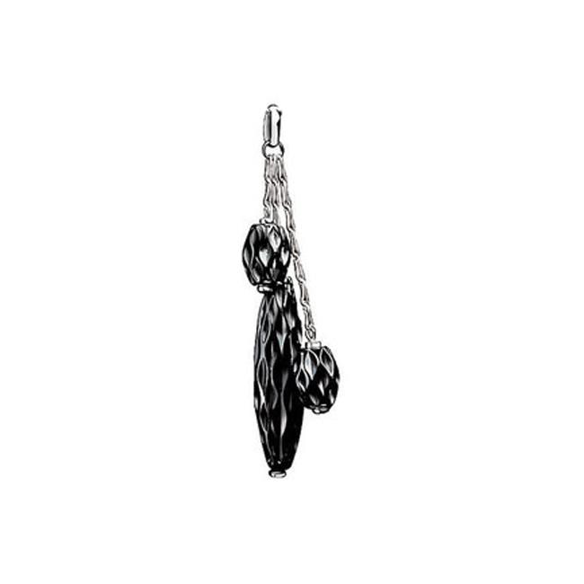 Lalique Briolette Triple Pendant - Black Crystal