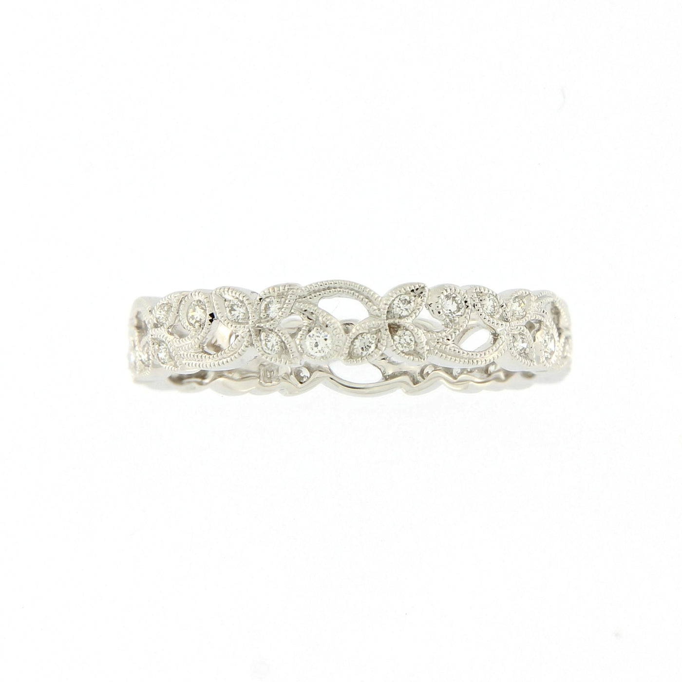 Ungar Daisy Chain Ring 18ct White Gold & Diamond Eternity Ring