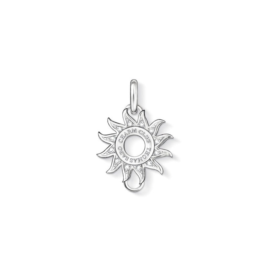 Thomas Sabo Sterling Silver Cubic Zirconia Sun Charm Carrier X0177-051-14
