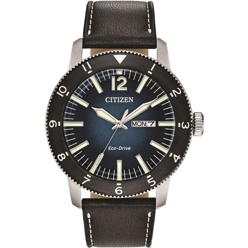 Gentlemen's Citizen Brycen Leather Strap Watch, AW0078-08L