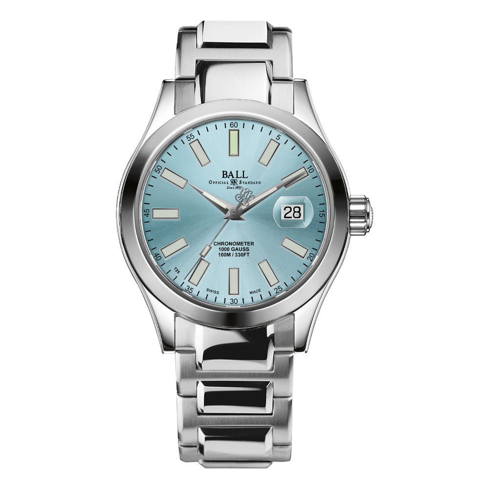 BALL Watch Engineer III Marvelight Chronometer Ice Blue Steel Bracelet Watch NM9026C-S6CJ-IBE