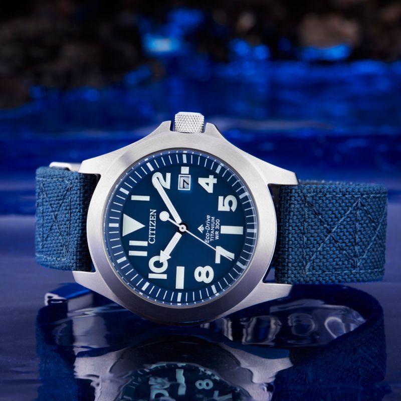 Gentlemen's Citizen Promaster Titanium Day Eco-Drive Nato Strap Watch, BN0118-12L