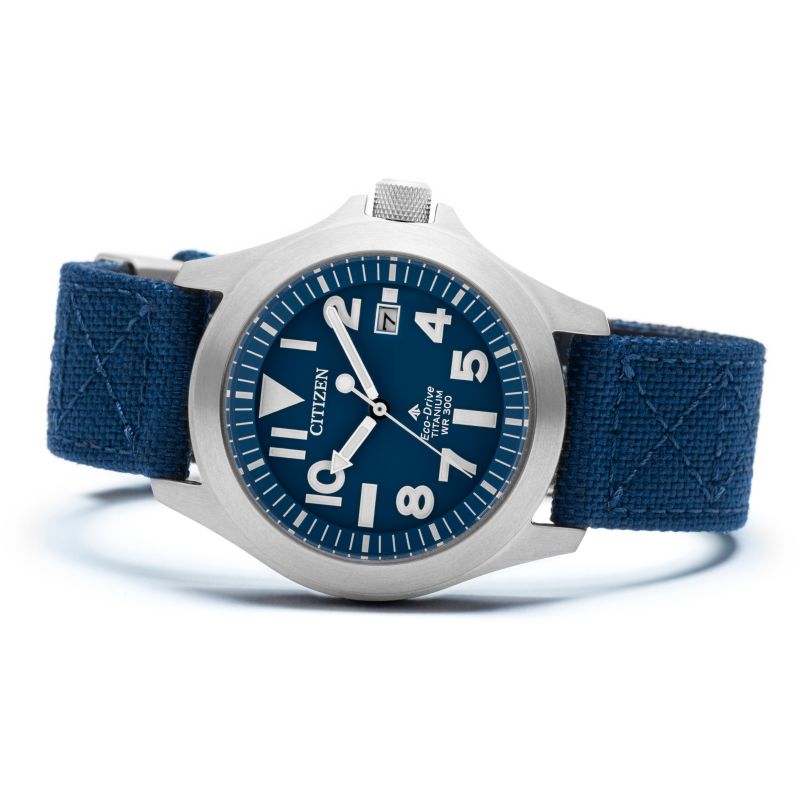Gentlemen's Citizen Promaster Titanium Day Eco-Drive Nato Strap Watch, BN0118-12L