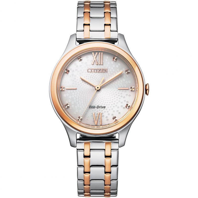 Ladies Citizen Silhouette Eco-Drive Steel & Gold PVD Bracelet Watch, EM0506-77A