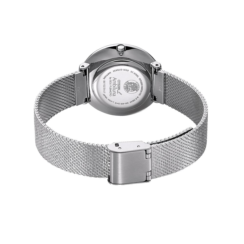 Ladies Citizen Eco-Drive Ambiluna Stainless Steel Bracelet Watch, EM0640-58D