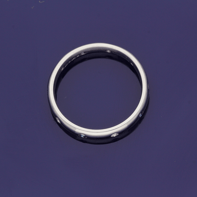 18ct White Gold Sapphire & Diamond Roman Set Eternity Ring - GoldArts