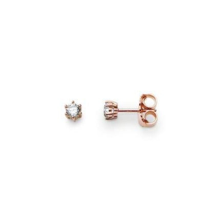 Thomas Sabo Rose Gold Silver Cubic Zirconia Stud Earrings H1818-416-14