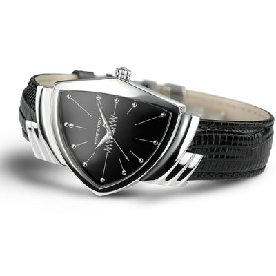 Hamilton Ventura Quartz Leather Strap Watch, H24411732