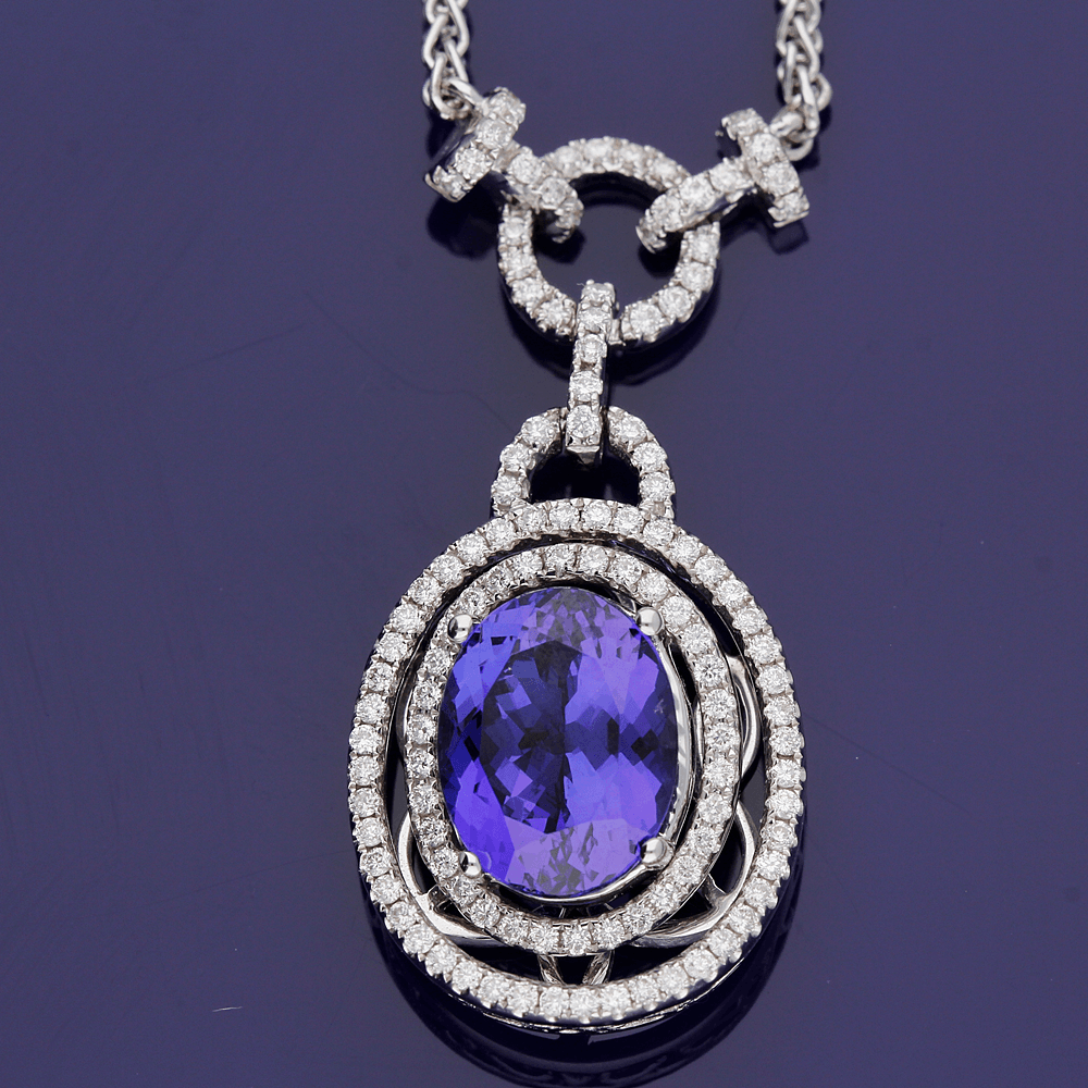 Oval 2025 tanzanite pendant