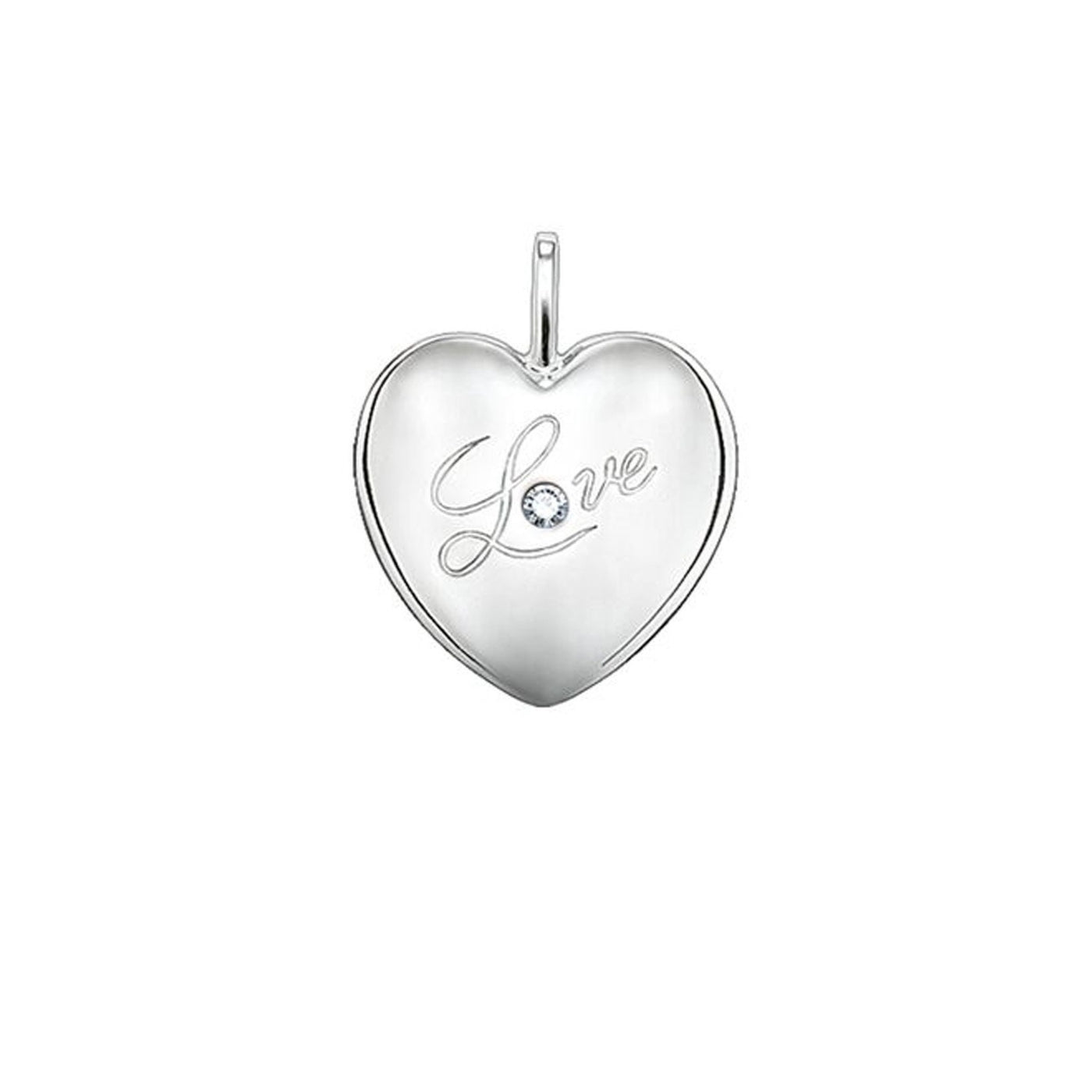 Thomas Sabo Silver Diamond Love Heart Pendant PE0017-153-14