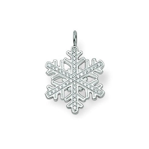 Thomas Sabo Sterling Silver Cubic Zirconia Snowflake Pendant PE513-051-14