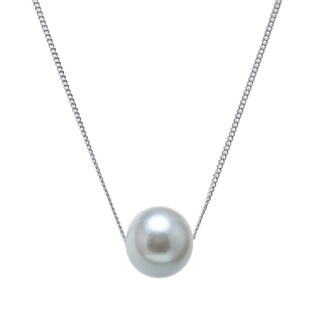 Single pearl on silver on sale chain