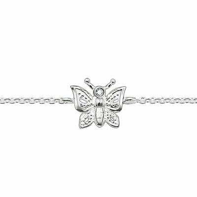 Thomas Sabo Silver Sweet Diamond Butterfly Bracelet A0004-153-14