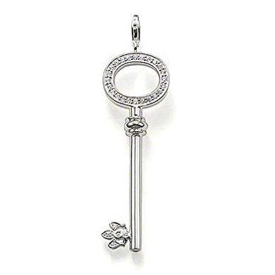 Thomas Sabo Large Zirconia Key Silver Pendant T0229-051-14