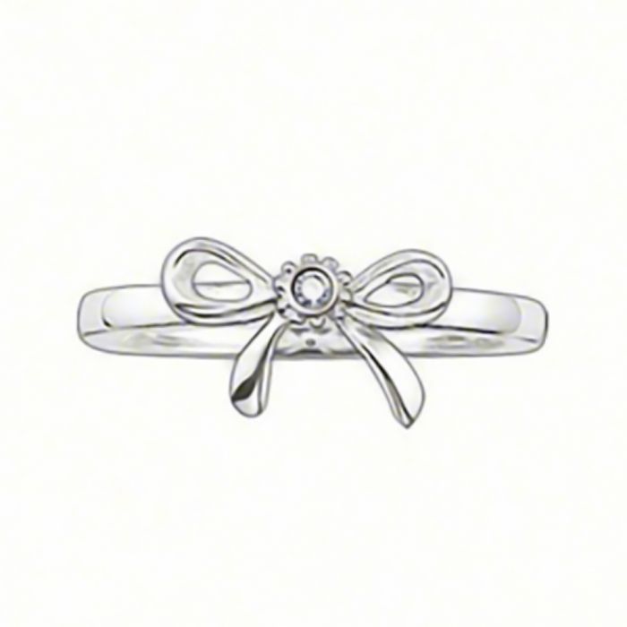 Thomas Sabo Sterling Silver Diamond Bow Ring TR0006-153-14