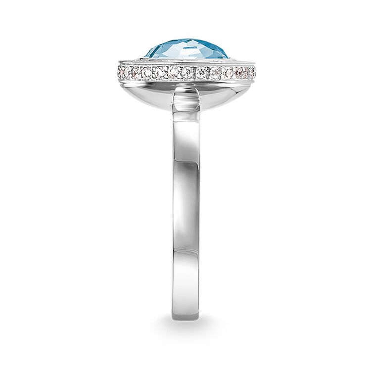 Thomas Sabo Blue Spinel Cosmos Sterling Silver Ring TR2029-059-1