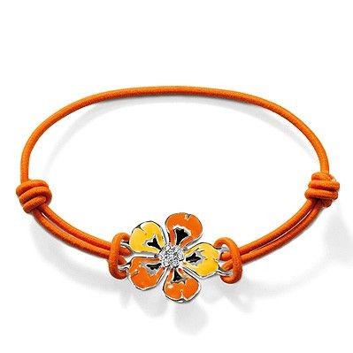 Thomas Sabo Enamel Tropical Island Flower Elastic Bracelet A1013–138–8