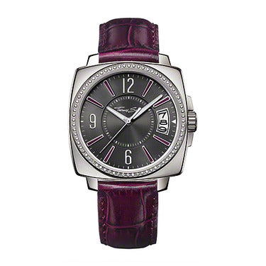 Ladies' Thomas Sabo Square Date Leather Strap Quartz Watch, WA0090-234-206