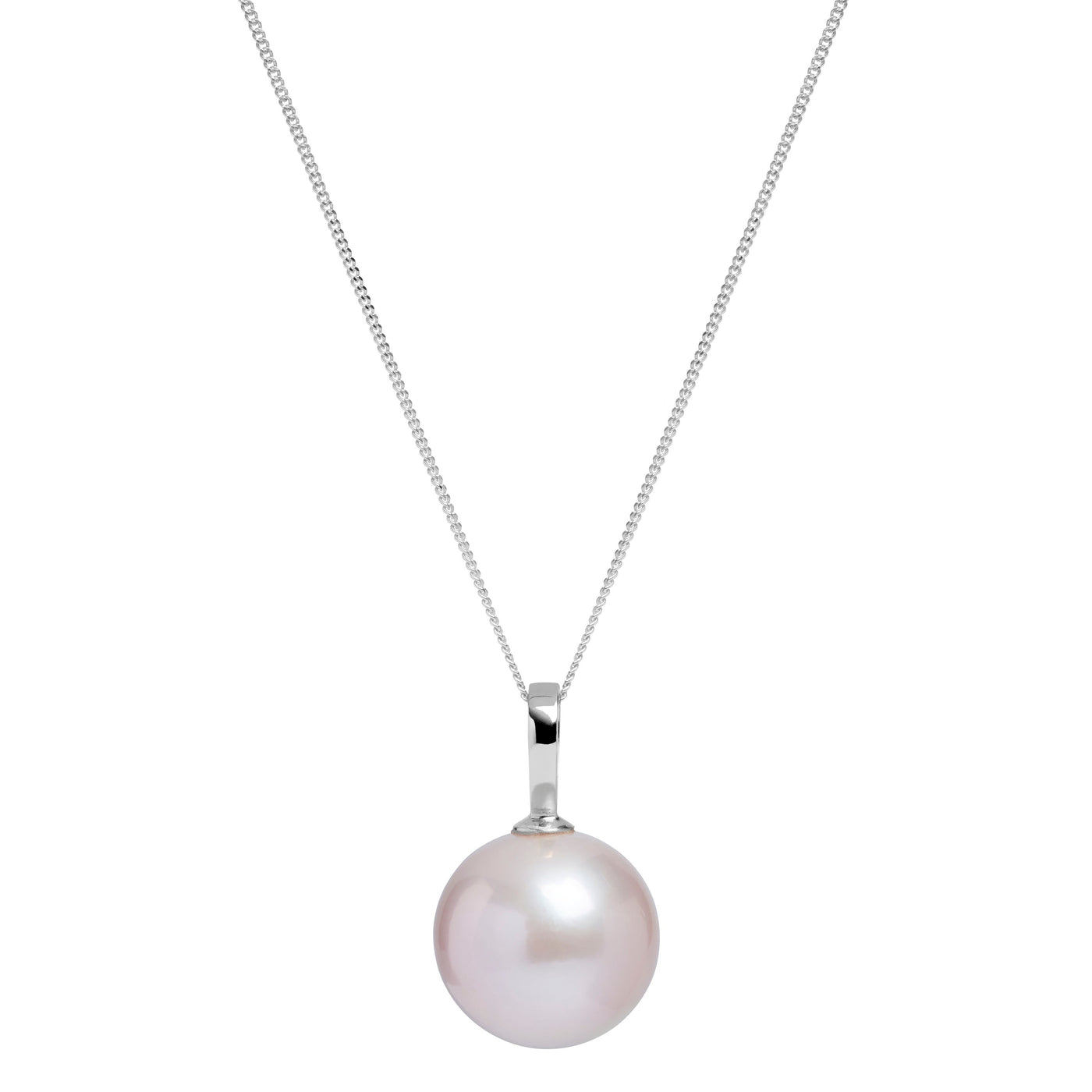 14mm White Freshwater Pearl 9ct White Gold Pendant