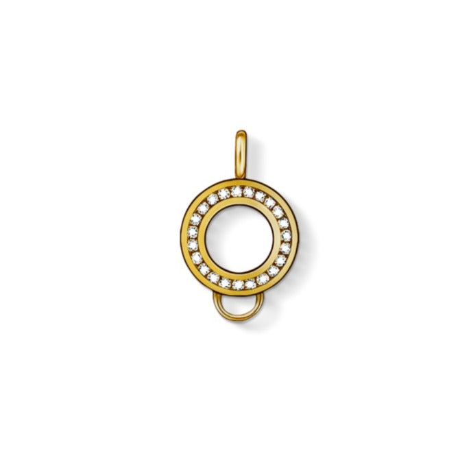 Thomas Sabo 18K Yellow Gold Plated Cubic Zirconia Charm Carrier X0185-414-14