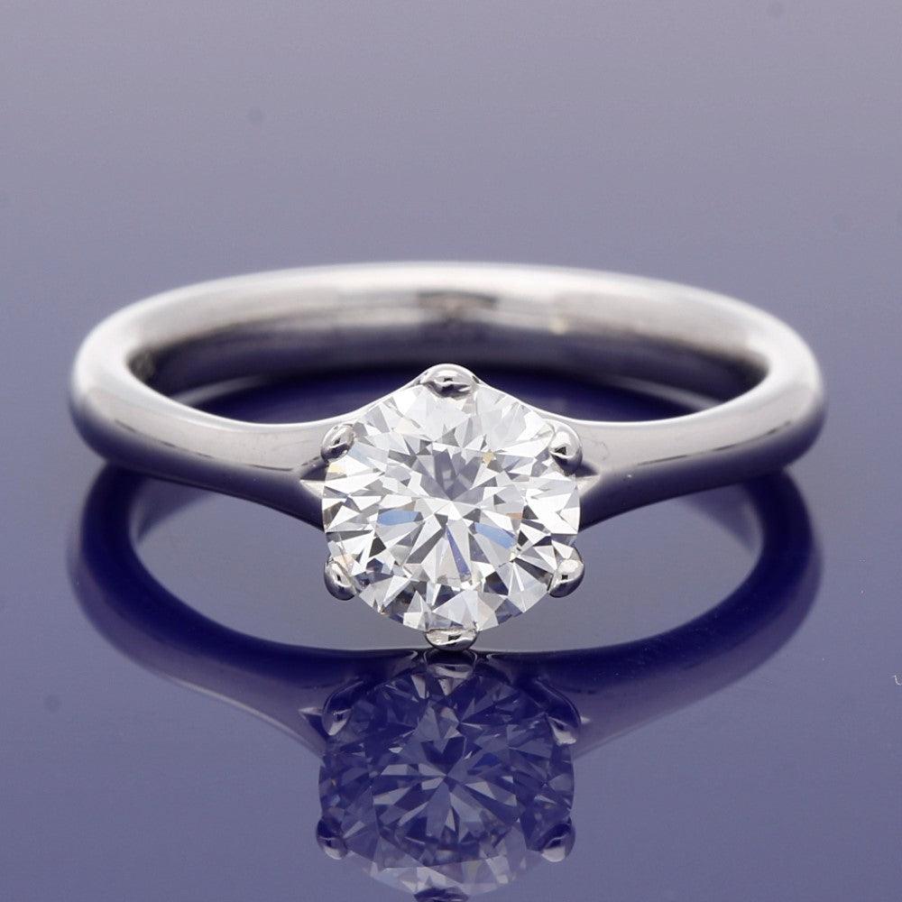 18ct White Gold 1.02ct Diamond Solitaire Engagement Ring - GoldArts
