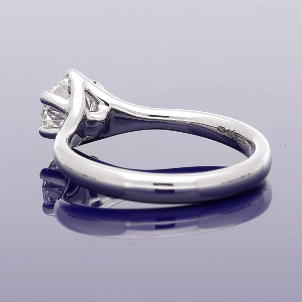 18ct White Gold 1.02ct Diamond Solitaire Engagement Ring - GoldArts