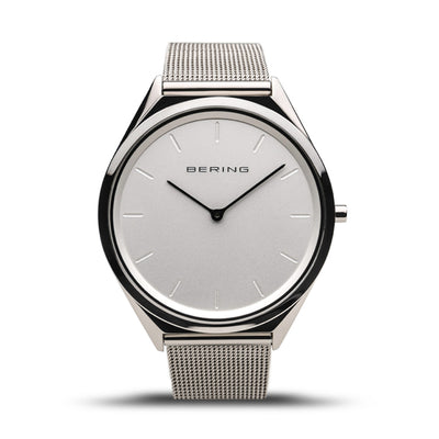 Gentlemen's Bering Classic 39mm Stainless Steel Milanese Quartz Bracelet Watch, 17039-000