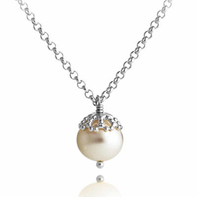 Jersey Pearl Emma-Kate  Pearl Pendant - Silver 1639865