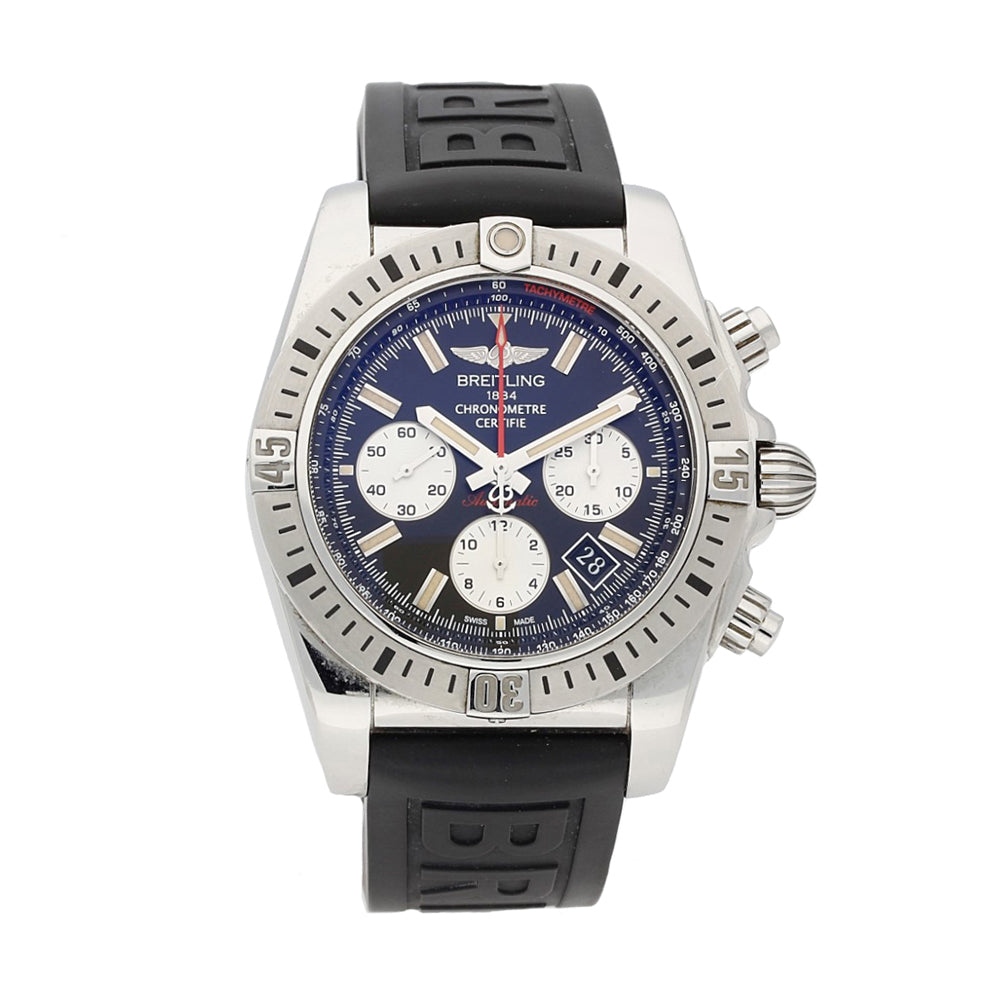 Pre-owned Breitling Chronomat 44 Airborne Rubber Strap Watch - AB0115 4G