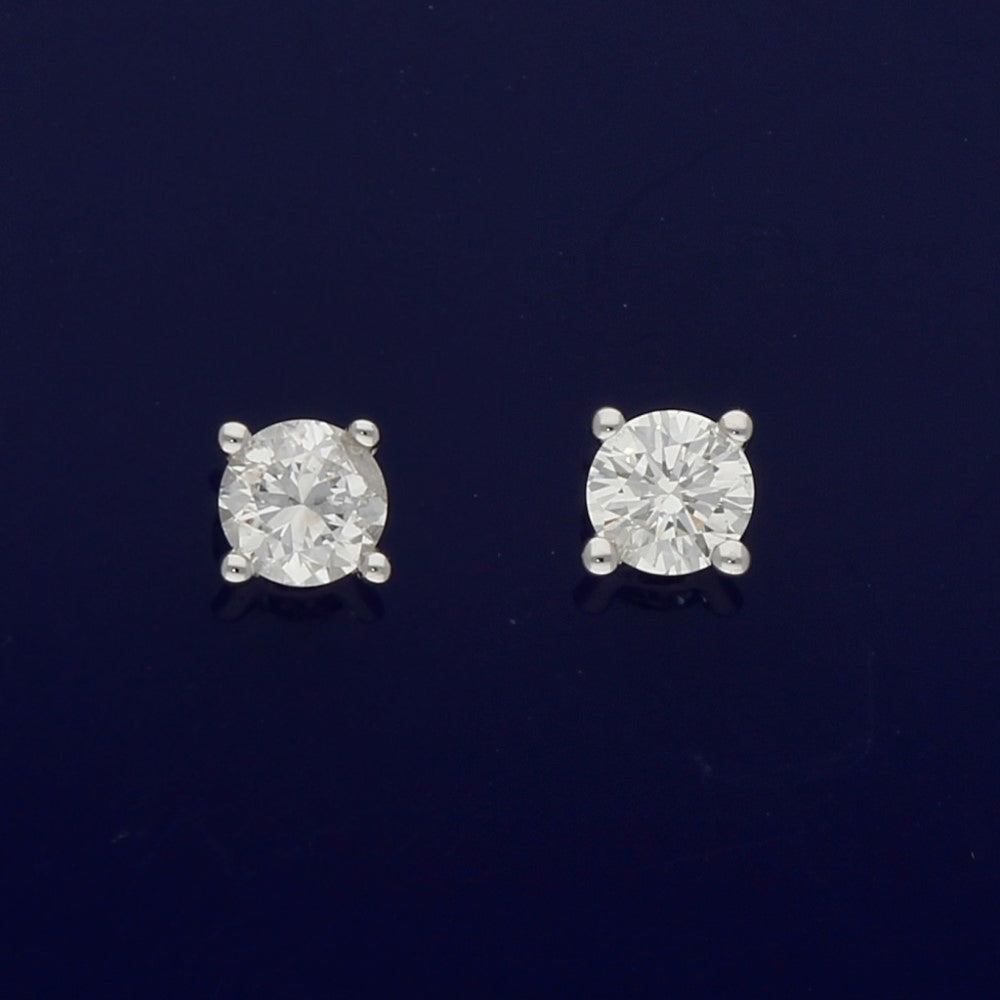 9ct White Gold 0.20ct Diamond Stud Earrings