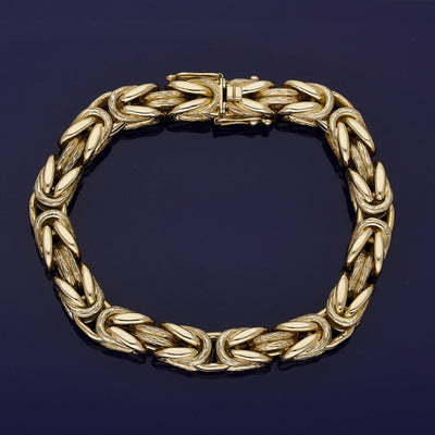 9ct Yellow Gold Chunky Byzantine Bracelet