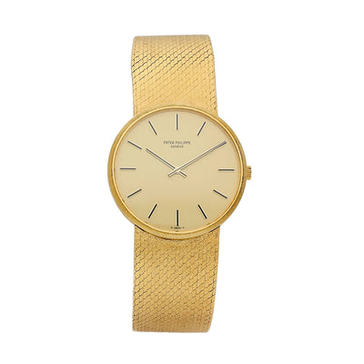1978 Vintage Patek Philippe Calatrava 18ct Yellow Gold Manual Wind Bracelet Watch, 3618/1