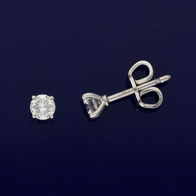 18ct White Gold Laboratory-Grown Diamond Stud Earrings 0.40ct