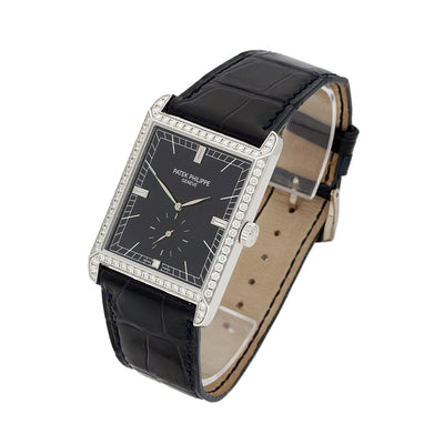 Pre-owned Patek Philippe Gondolo 18ct White Gold Manual Wind Leather Strap Watch, 5112-001G