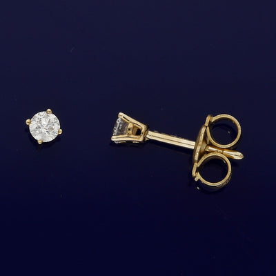 9ct Yellow Gold 0.20ct Diamond Stud Earrings