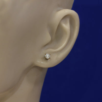 9ct Yellow Gold 0.50ct Diamond Stud Earrings