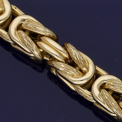 9ct Yellow Gold Chunky Byzantine Bracelet